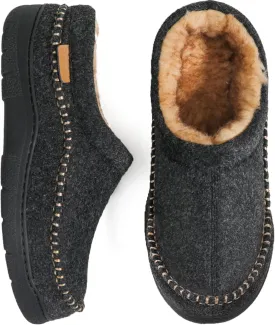 Zigzagger Men's Slip On Moccasin Slippers, Indoor/Outdoor Warm Fuzzy Comfy House Shoes, Fluffy Wide Loafer Slippers